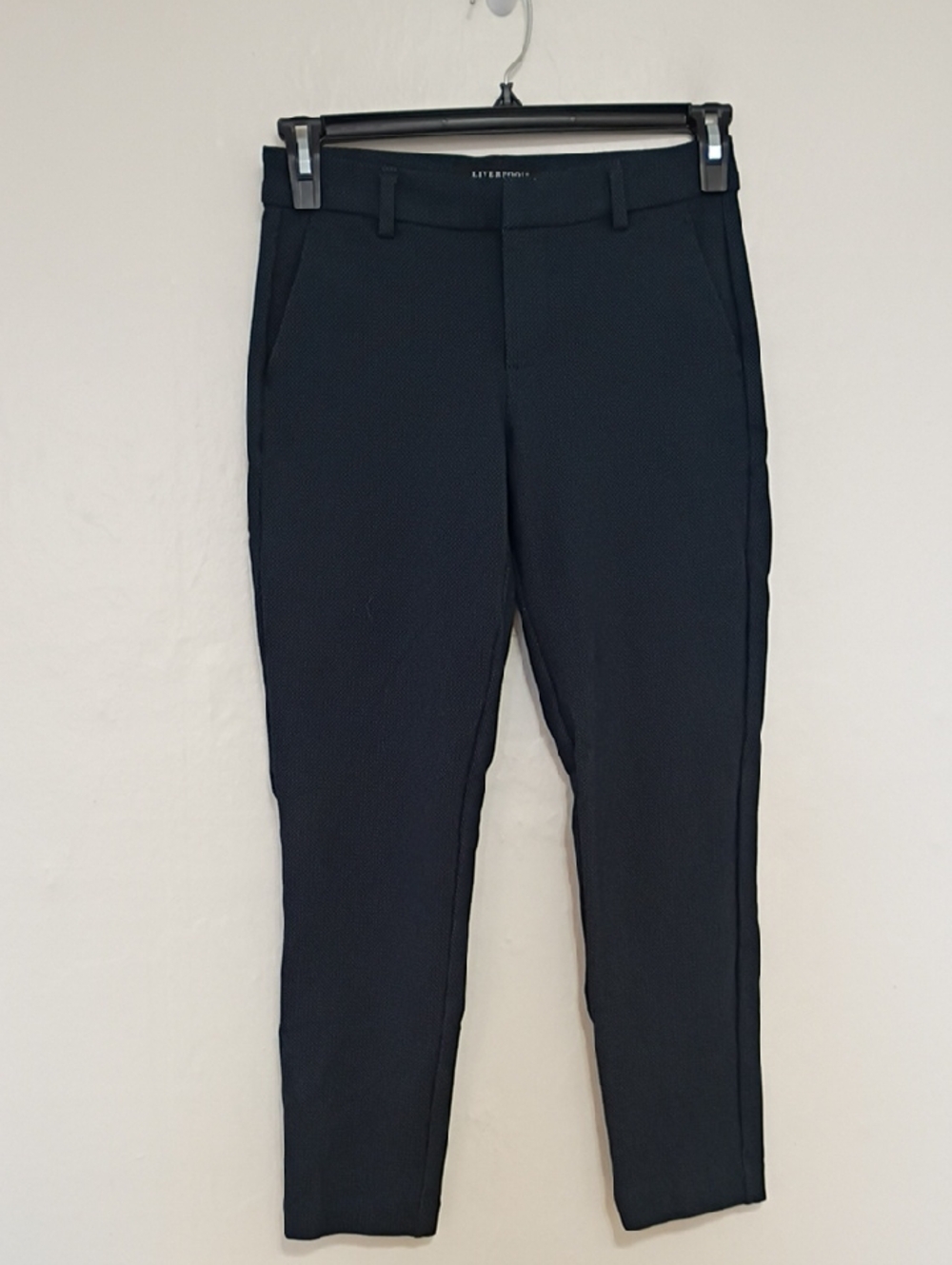 Liverpool Navy Stretch Knit Slim Leg Trousers Size 2/26